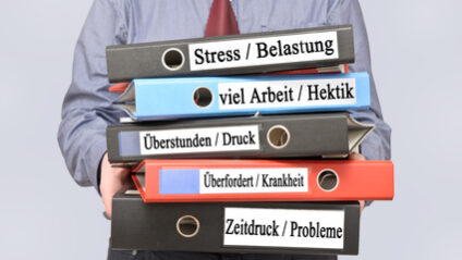 Stress, Belastung, zu viel Arbeit