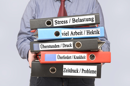 Stress, Belastung, zu viel Arbeit